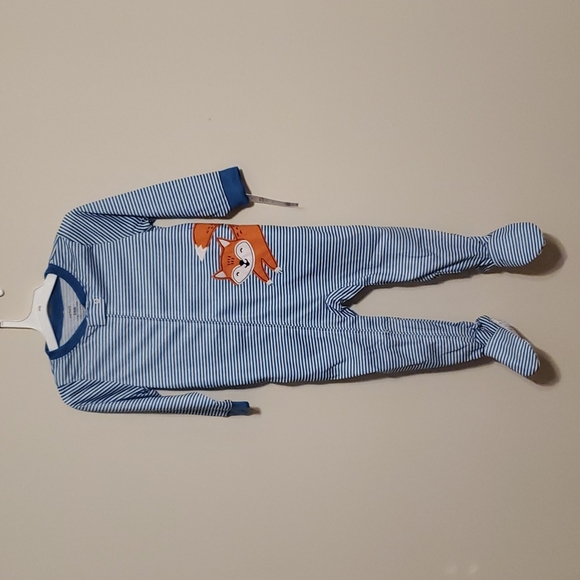 Carter's Other - Carters blue and white stripped footy pajamas